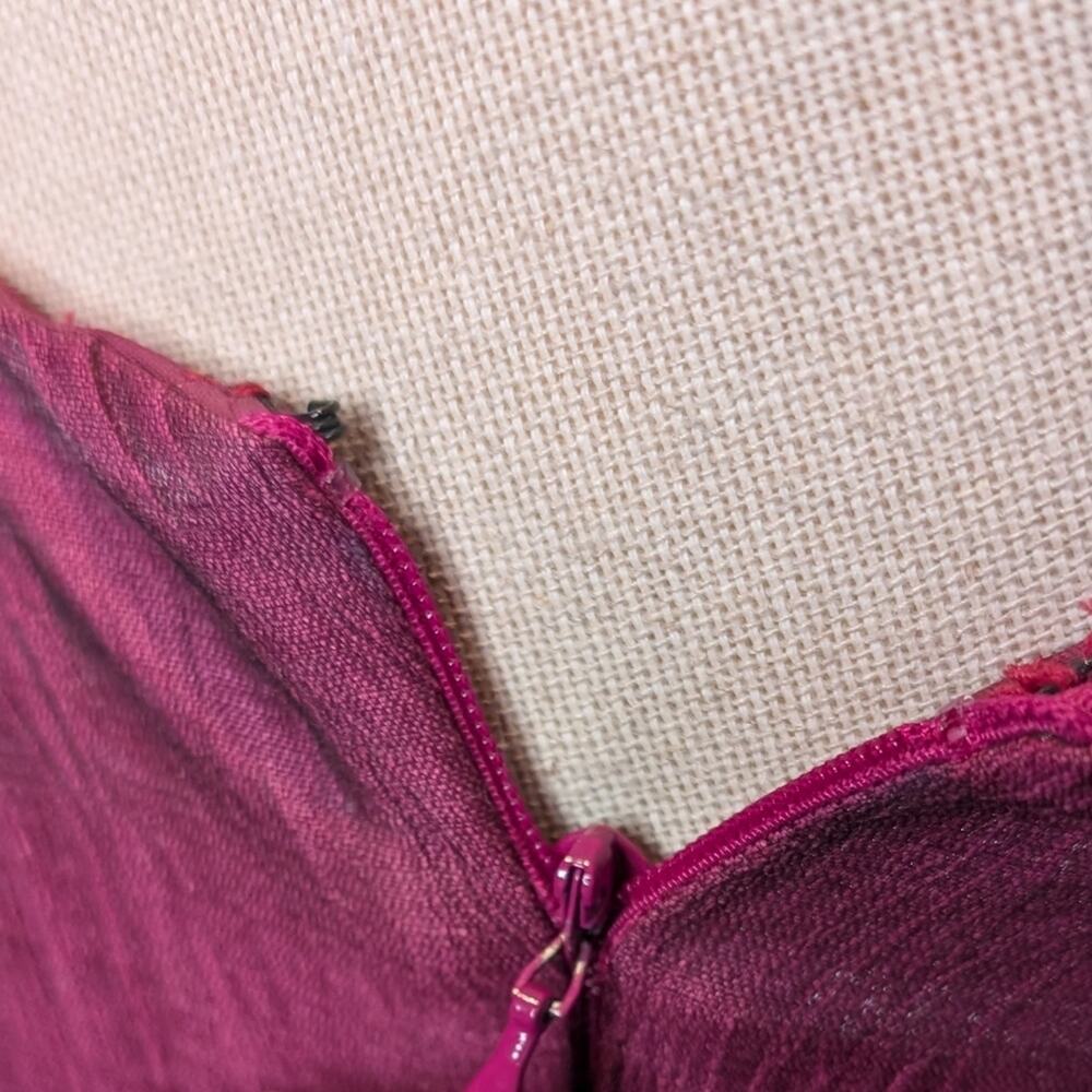 LOFT Strapless Linen Dress Raspberry Pink Size 8 - Picture 3 of 10